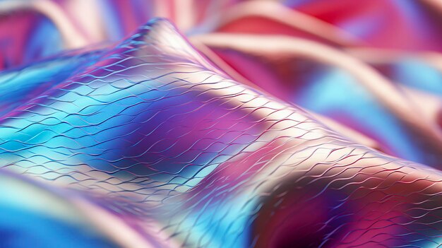 Émerveillez-vous de la beauté de ce motif holographique abstrait un arrière-plan vif et brillant créé avec la technologie d'IA générative
