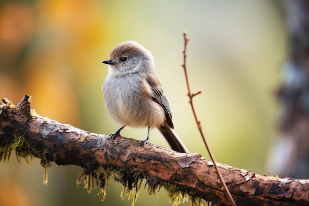 Mésange buissonnante sur une branche