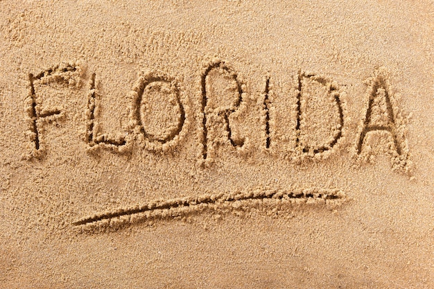 Message D'écriture Plage D'été En Floride