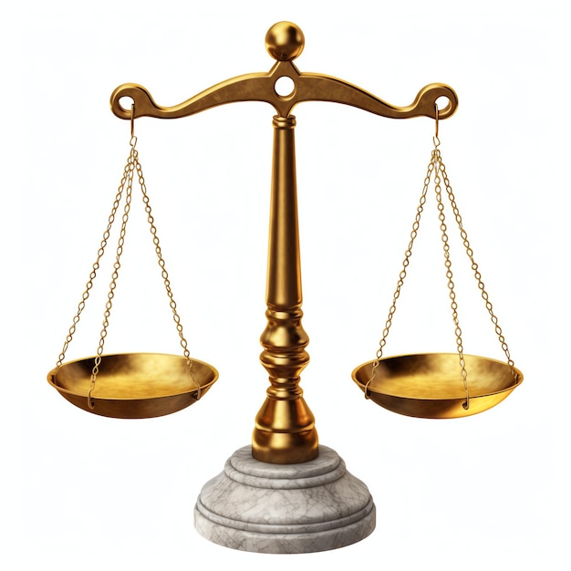 Photo mesure d'échelle de balance d'or vintage ou symbole de justice légale journée des avocats ou journée mondiale de la justice sociale