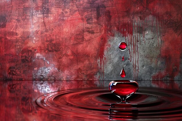 Photo métal liquide ferromagnétique rouge avec espace de copie