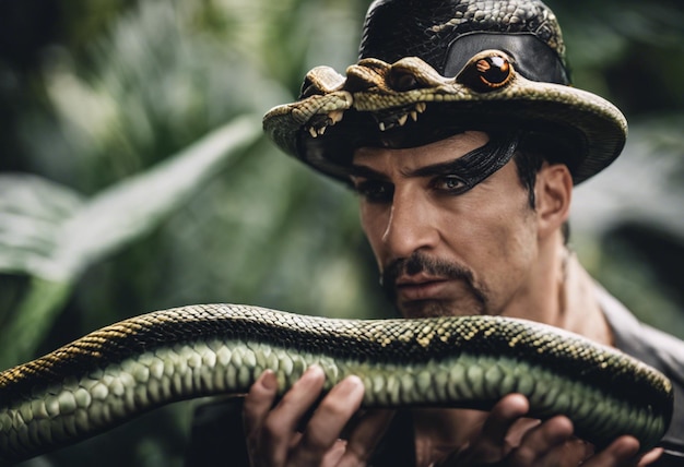 Photo la métamorphose des serpents explore le royaume étrange et mystérieux des êtres hybrides