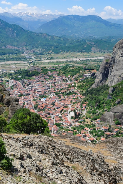 Météores, montagnes, et, Kalabaka, ville, grèce