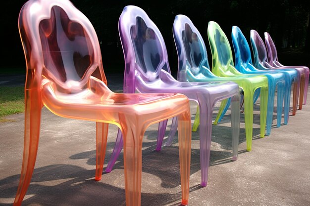 Un meuble de chaise en plastique