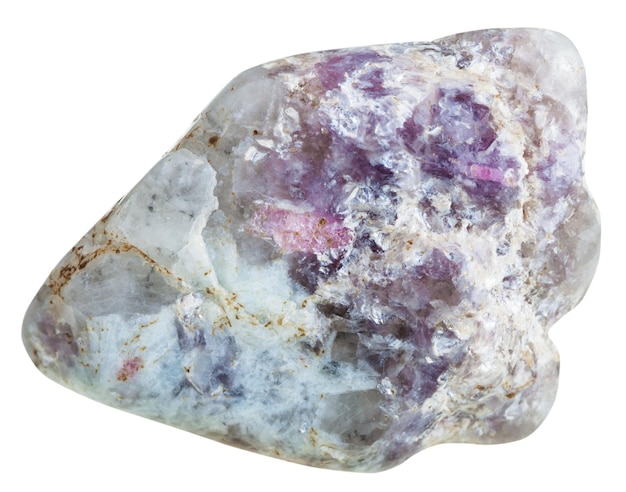 Mica lépidolite et cristaux de tourmaline sur quartz