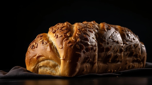 Une miche de pain avec le mot pain dessus