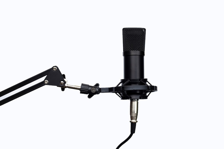 Photo micro de studio sur fond blanc.