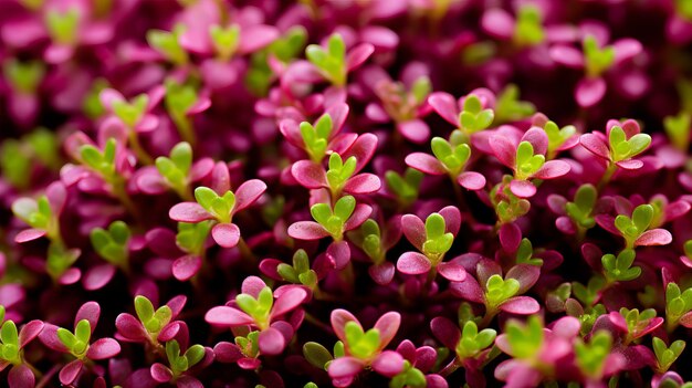 Photo des microgreens vibrants et texturés, un spectacle captivant de nature délicate et d'attrait riche en nutriments