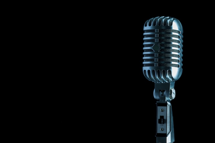Photo microphone audio style rétro
