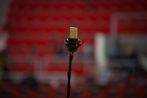 microphone et bokeh sur scène