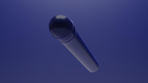 Microphone. Concert. Musique. Studio. Parole. Interview. illustration 3d