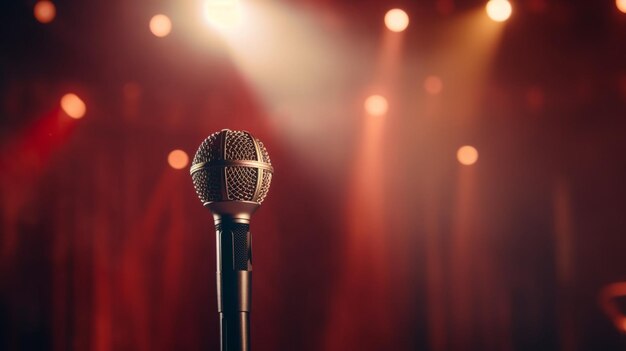 Un microphone dans la salle de concert