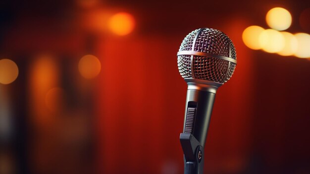Un microphone dans la salle de concert