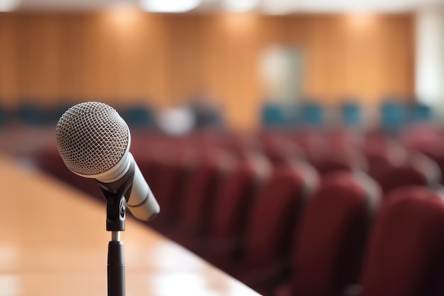 Microphone dans la salle de séminaire