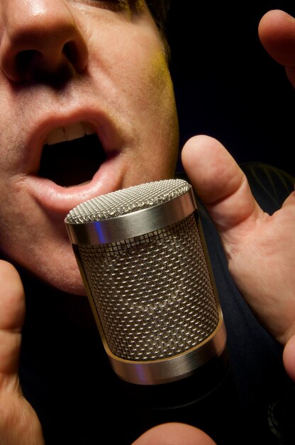 Microphone du chanteur