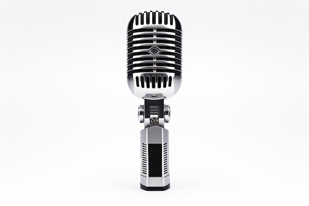 Microphone sur fond blanc