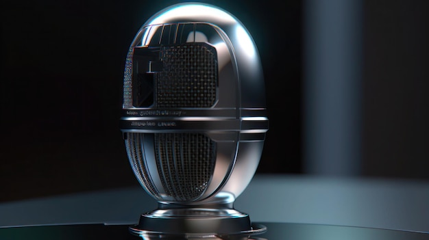 Microphone sur fond noir