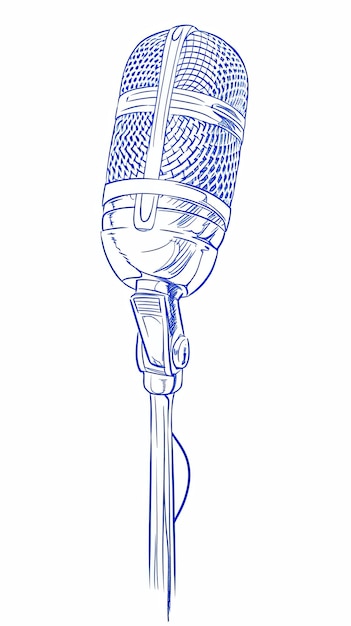 Photo le microphone de la journée mondiale de la liberté en bleu