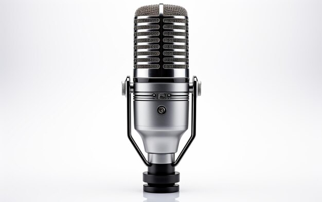 Microphone de mesure audio à fond blanc isolé