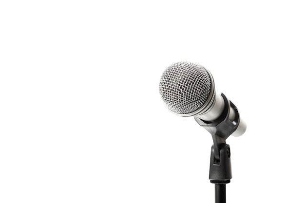Microphone sur pied avec chemin de détourage