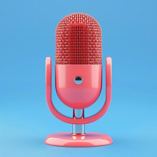 Photo un microphone rouge avec un petit bouton rond sur le dessus