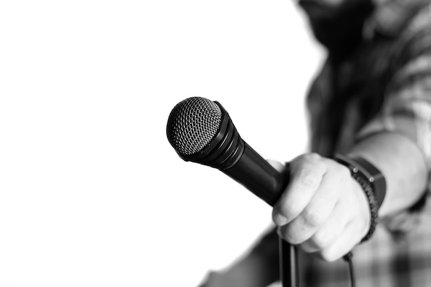 Microphone sur scène