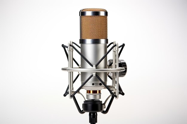 Microphone de studio sur fond blanc