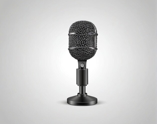 un microphone avec un support de microphone