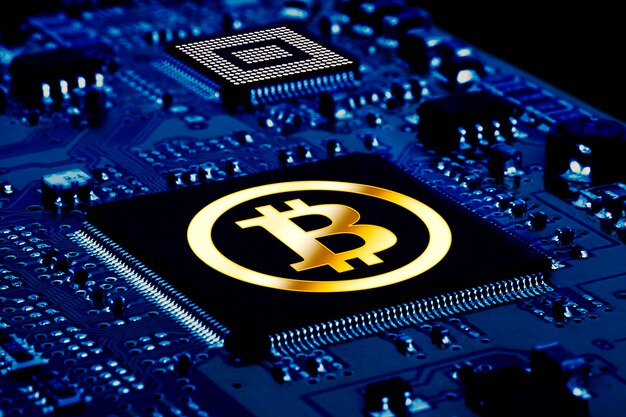 Micropuce Bitcoin sur circuit imprimé