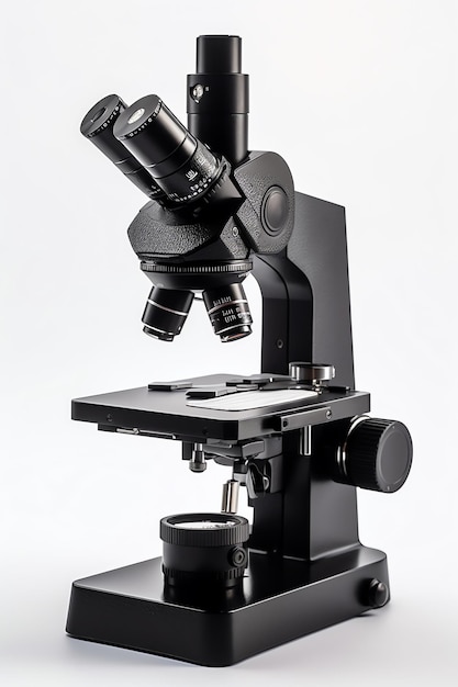 Un microscope noir avec le mot microscope dessus