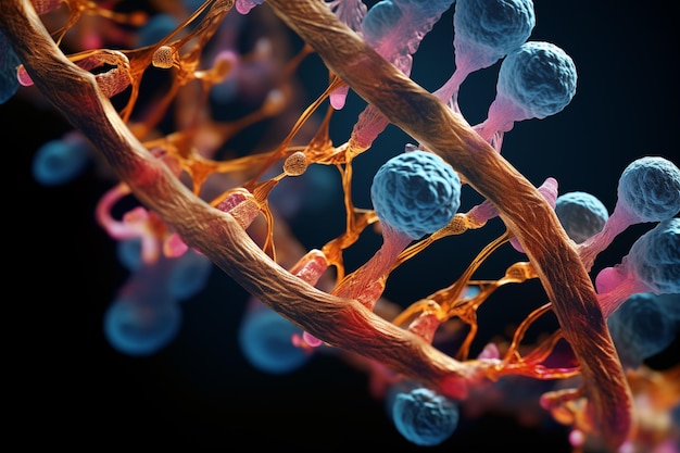 Microscopie électronique du gène d'ADN par IA générative