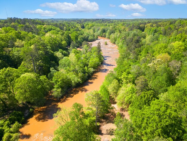 Photo middle oconee river comté de clarke en géorgie