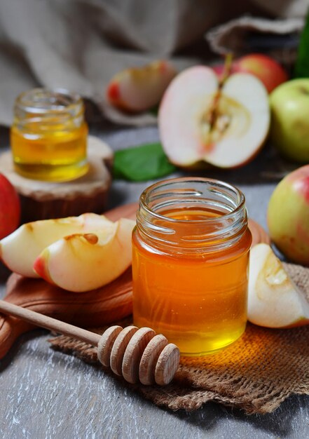 Miel avec pomme pour Rosh Hashana, Nouvel An juif