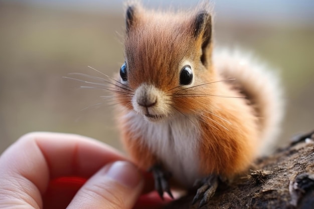 Mignon bébé écureuil