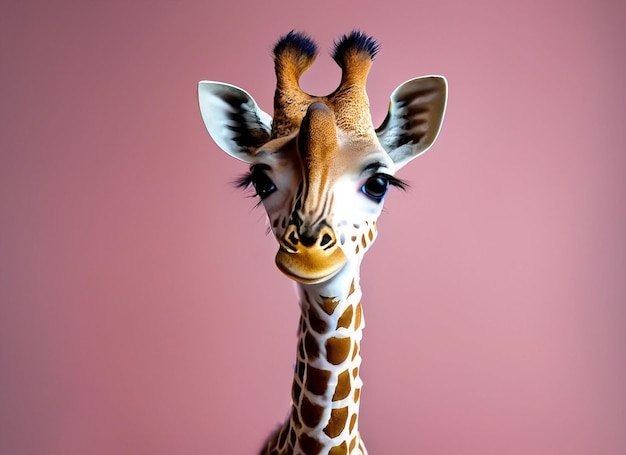 Un mignon bébé girafe