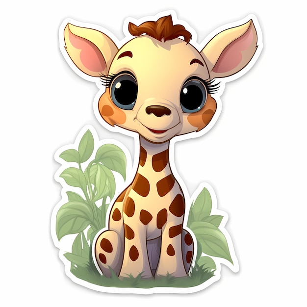 Photo mignon bébé girafe