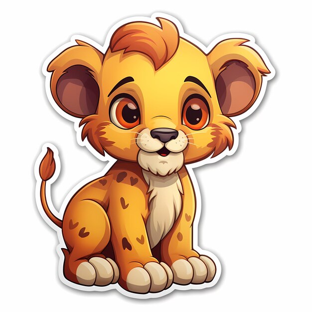 Photo mignon bébé lion mâle