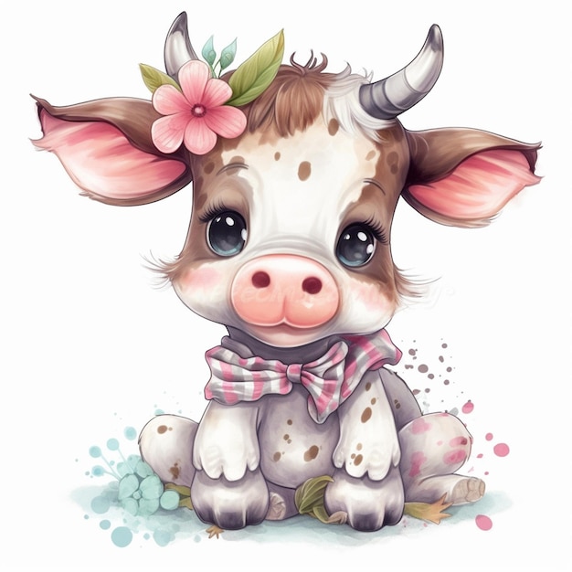 Mignon Bébé Vache Sublime