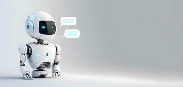 Photo mignon blanc système intelligence artificielle chatgpt chat bot ai technologie robot intelligent ai chat gpt