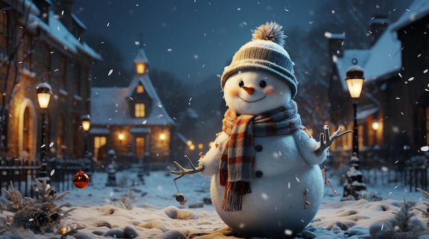 Le mignon bonhomme de neige.