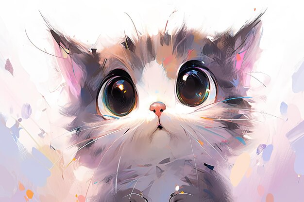 Un mignon chaton de dessin animé