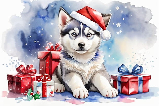 Un mignon chiot husky