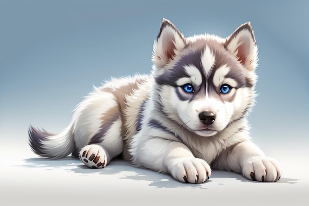 Un mignon chiot husky