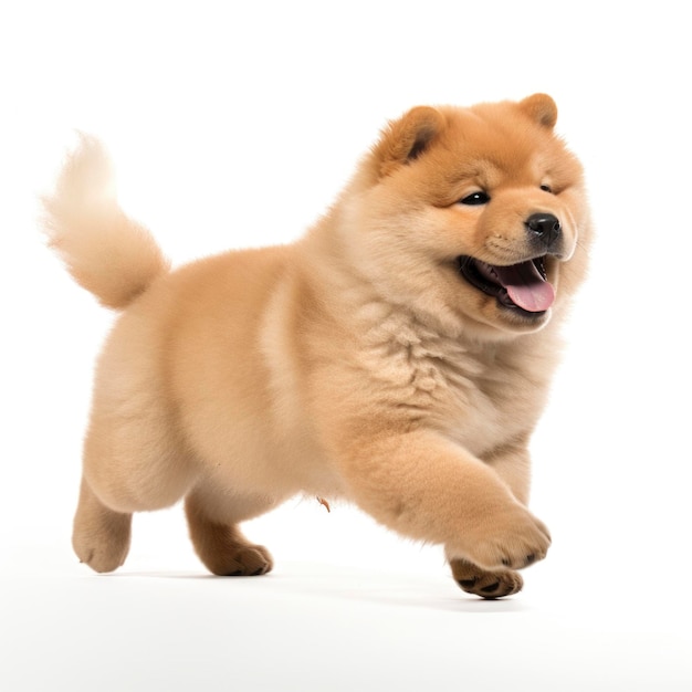 un mignon chow chow qui court