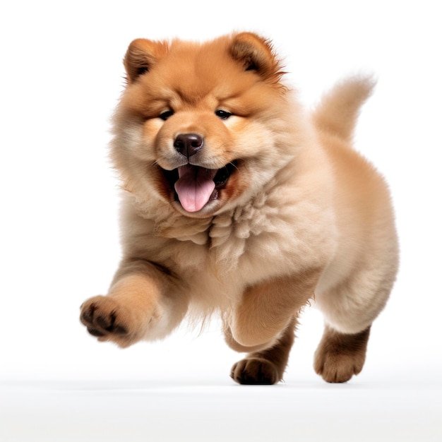 un mignon chow chow qui court