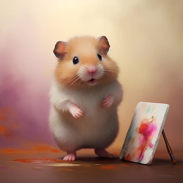 Un mignon hamster.