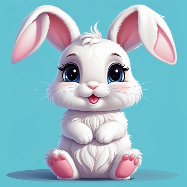 Un mignon lapin de dessin animé