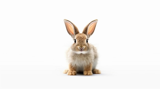 un mignon lapin isolé sur un fond blanc