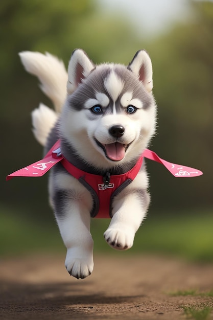 Un mignon personnage de chiot photo générée par Ai