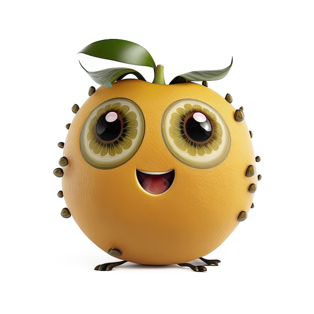 Le mignon personnage de Passionfruit créé avec l'IA générative